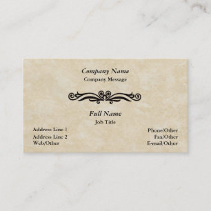 Business Card-mall för elegant Parchment Swirl Visitkort