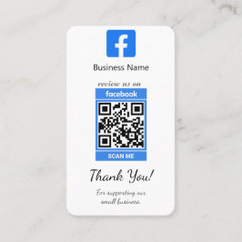 Business Card-mall för Facebook-granskning W/ QR-k Visitkort