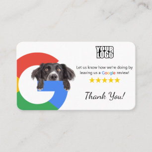 Business Card-mall för Hund Daycare Google Review Visitkort
