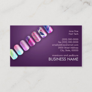 Business Card-mall för Nagel Tech Professionells Visitkort