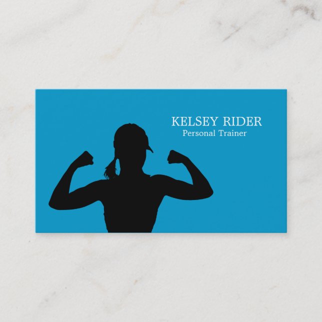 Business Card-mall för Personal Fitness Trainer Visitkort (Framsida)