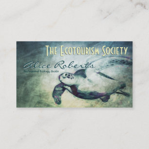 Business Card-mall för sjösköldpaddor/ekologiguide Visitkort