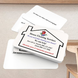 Business Card-mall för Städning tjänster för hus Visitkort