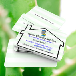 Business Card-mall för Städning tjänster för hus Visitkort