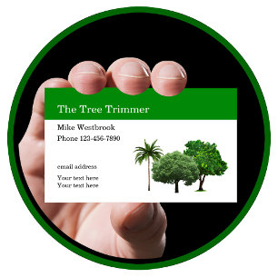 Business Card-mall för Träd Trimming Services Visitkort