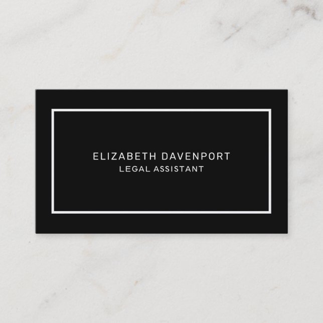 BUSINESS Card-mall svart Visitkort (Framsida)