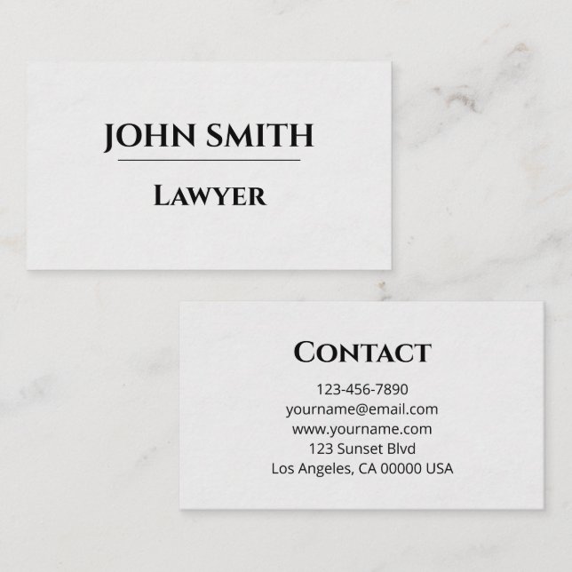 Business card visitkort (Fram/baksida)