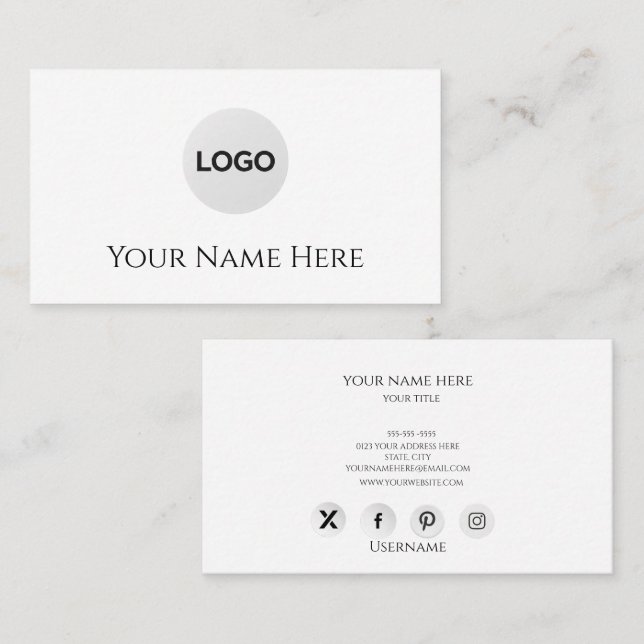 Business Card Visitkort (Fram/baksida)