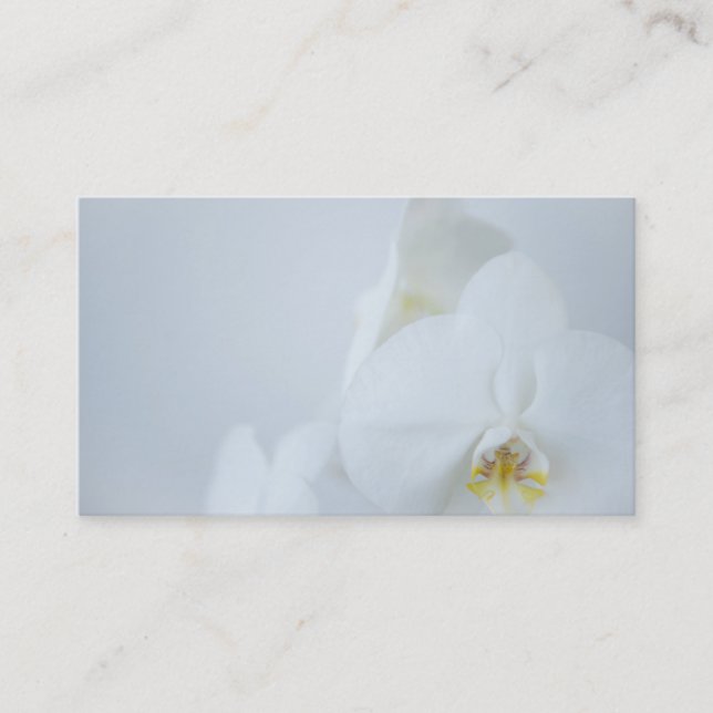Business Card White Orchids Visitkort (Framsida)