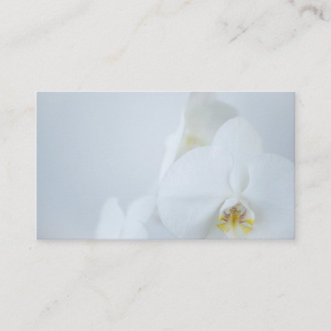 Business Card White Orchids Visitkort (Framsida)