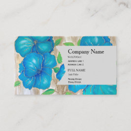 Business Card with blue flowers of Petunia Visitkort