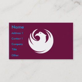 Business Card with Flag of Phoenix City, Arizona Visitkort
