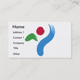 Business Card with Flag of Seoul, South Korea Visitkort