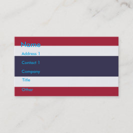 Business Card with Flag of Thailanda Visitkort