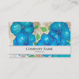Business Card with painting of flowers
