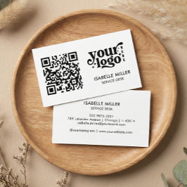 Business Card with QR Code | Simple Modern Design Visitkort
