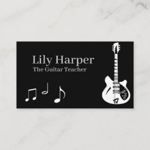 Business CardGuitar Teacher Elektriska och akust