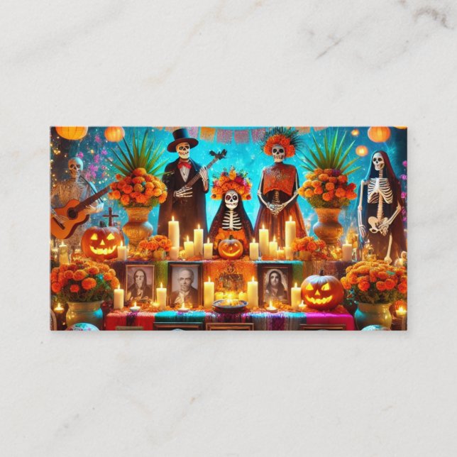 Business cards halloween party  visitkort (Framsida)
