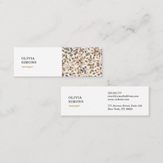 Business Cards with vintage floral pattern Mini Visitkort