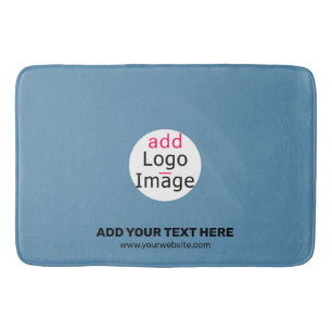 Business Chic Promo Anpassade Dusty Blue Badrumsmatta