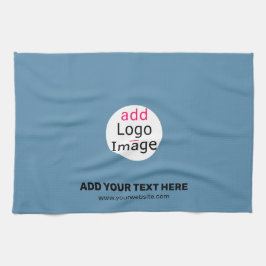 Business Chic Promo Anpassade Dusty Blue Kökshandduk