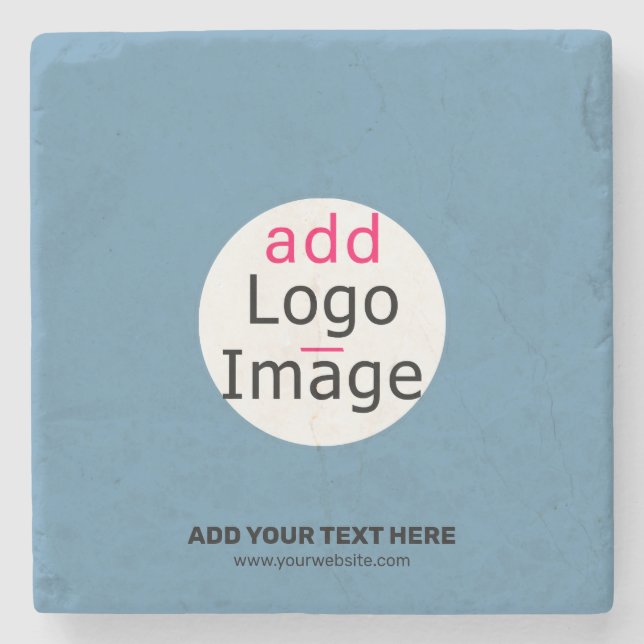 Business Chic Promo Anpassade Dusty Blue Stenunderlägg (Framsidan)