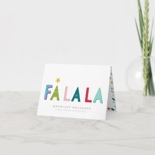 BUSINESS CHRISTMAS djärv, ljusstark färg fa la la Helgkort