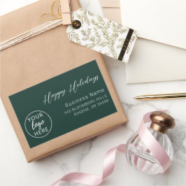 Business Christmas Happy Holidays  Rektangulärt Klistermärke