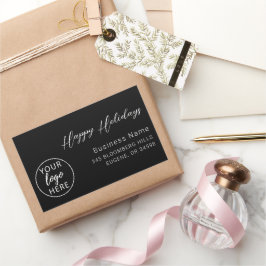 Business Christmas Happy Holidays Return Rektangulärt Klistermärke