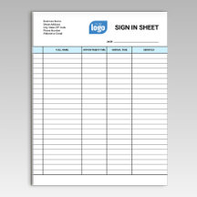 Business Client Sign In Sheet Template Notepad
