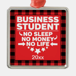 Business College Student Red Play Julafton Julgransprydnad Metall