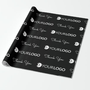 Business Company Anpassningsbar Logotyp Tack Black Presentpapper