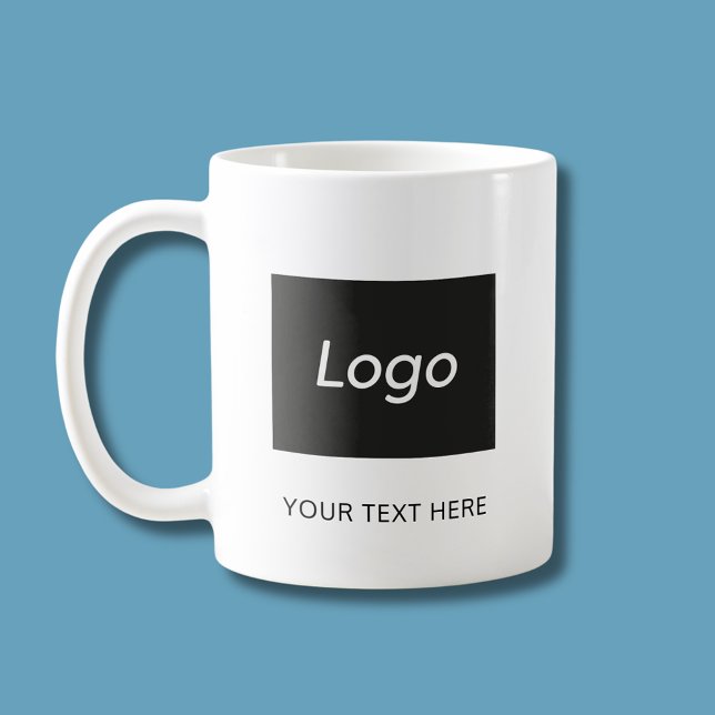 Business Company Corporate Logotyp Mugg (Small business, professional branded logo coffee mug )