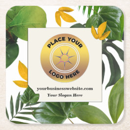 Business Company Logotyp Promotional Brand Anpassn Underlägg Papper Kvadrat