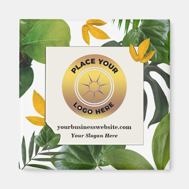 Business Company Logotyp Promotional Square Anpass Magnet (Framsidan)