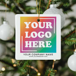 Business Company Logotyp - säljfrämjande jul Julgransprydnad Keramik
