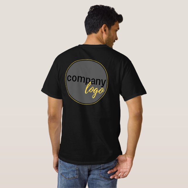 BUSINESS COMPANY LOGOTYP SLOGAN ANPASSNINGSBAR ANS T SHIRT (Hel baksida)