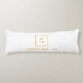 Business Company logotyp white guld elegant Kroppskudde