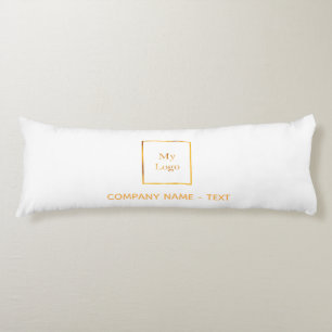 Business Company logotyp white guld elegant Kroppskudde