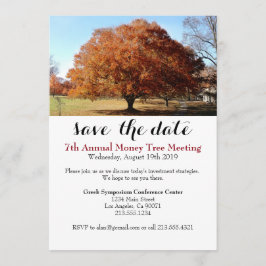 Business Conference Money Träd-inbjudan till evene Spara Datumet