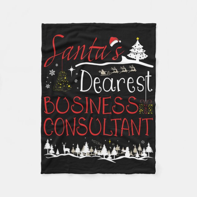 Business Consultant Julafton Job Cute jul Fleecefilt (Framsidan)