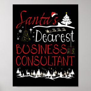 Business Consultant Julafton Job Cute jul Poster