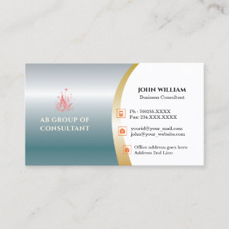 Business Consultant modern med logotyp-mall Visitkort