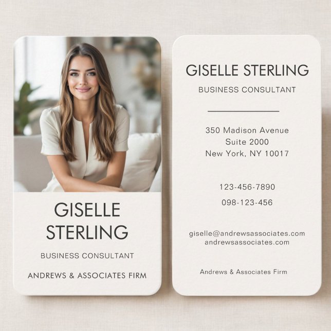 Business Consultant Professional Photo  Visitkort (Skapare uppladdad)