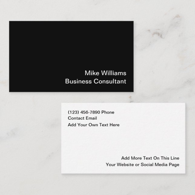 Business Consultant Simple Business Cards Visitkort (Fram/baksida)