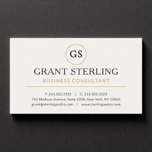 Business Consultant White Guld Luxury Visitkort