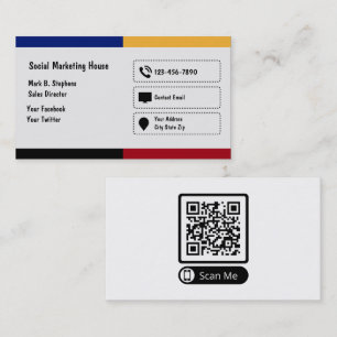 Business Contact Card för QR-kod för Social Media