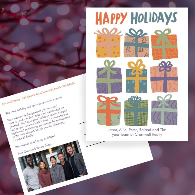 Business Corporate Christmas Holiday CUSTOM Photo  Vykort (Business Corporate Christmas Holiday CUSTOM Photo Postcard
)