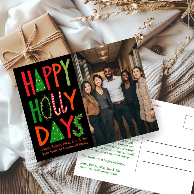 Business Corporate Christmas Holiday CUSTOM Photo  Vykort (Business Corporate Christmas Holiday CUSTOM Photo Postcard
)