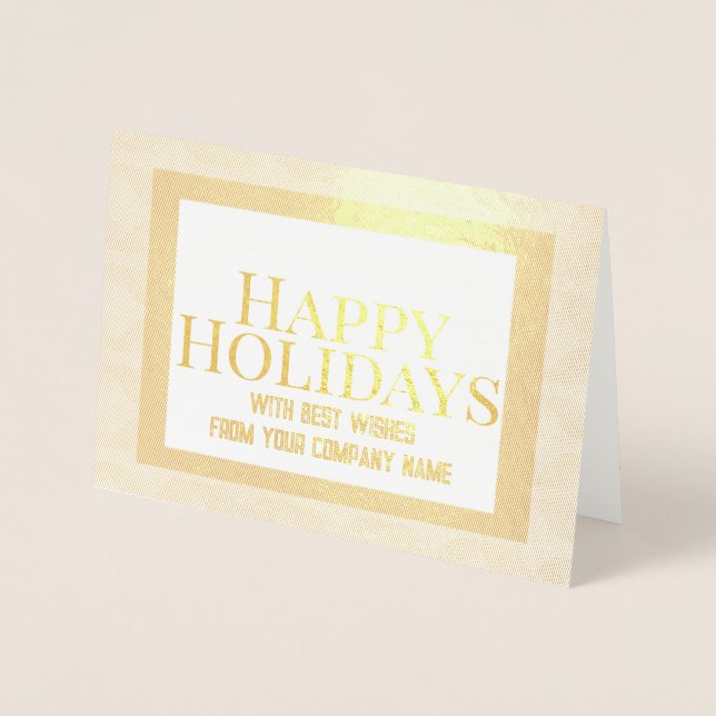 Business Corporate Gold Foil Glad helg Folierat Kort (Framsida)